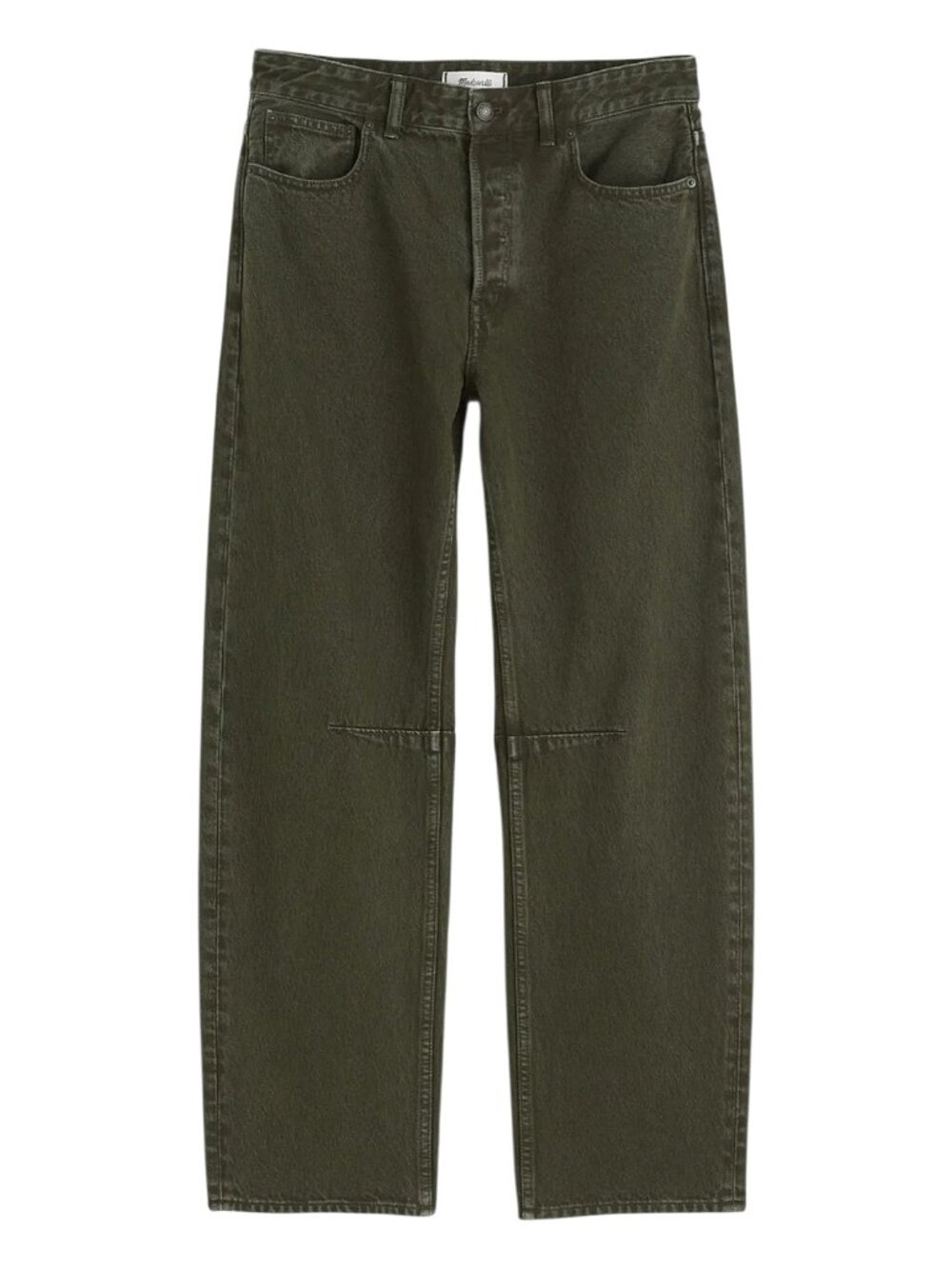 Madewell NWT 32x26 High Rise Darted Barrel-Leg Ankle Jean Button Fly Mossy Umber